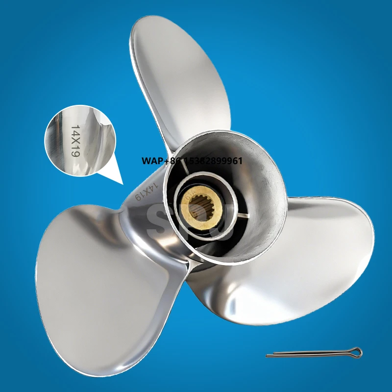 Upgraded Outboard 60-130 Engine Propeller Specific 13 1/4  Inch Stainless Steel Marine Propeller 58133-ZW1-B17AH