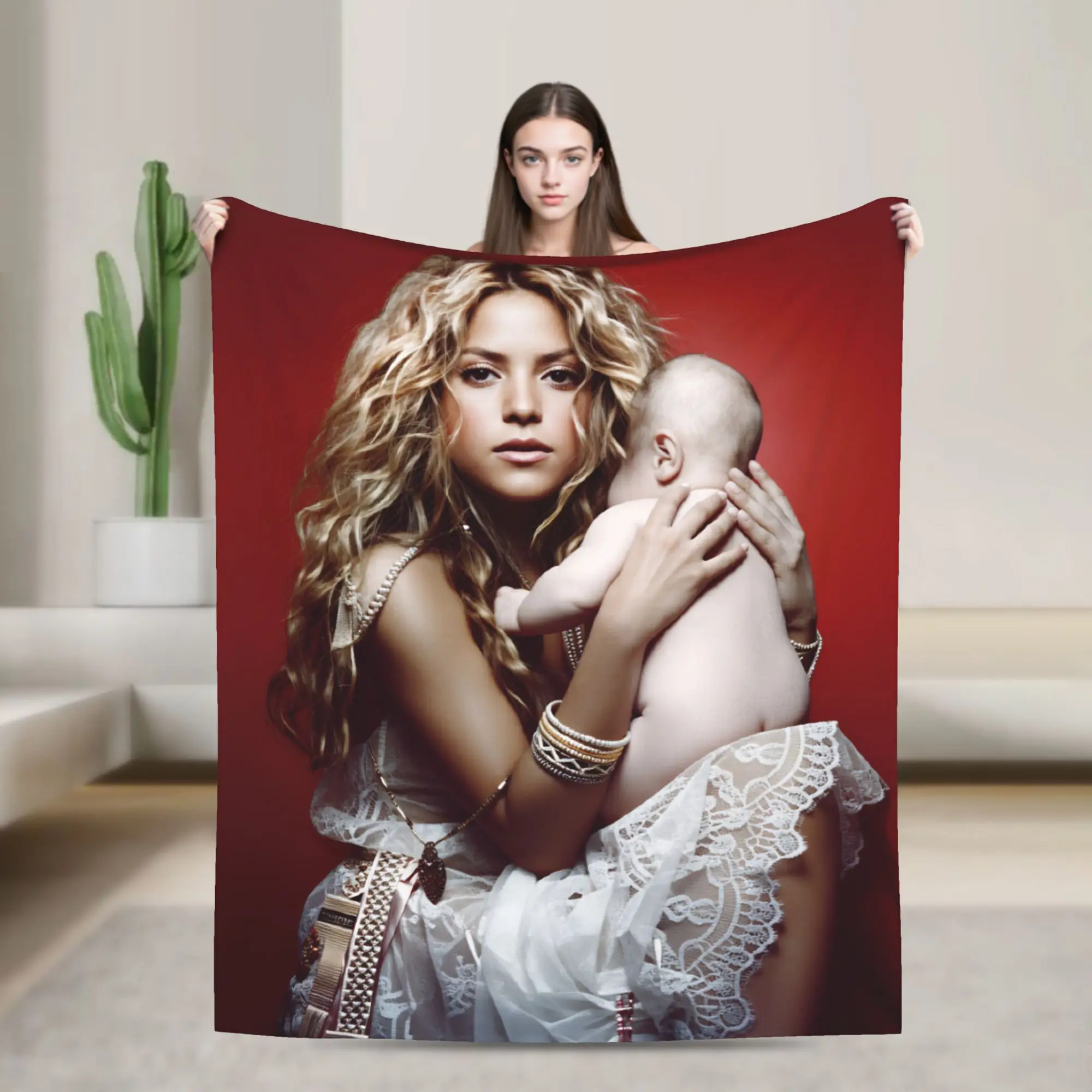 Shakira Blanket Quality Soft Singer Pop Throw Blanket Winter Travel Office Couch Chair Pattern Bedspread