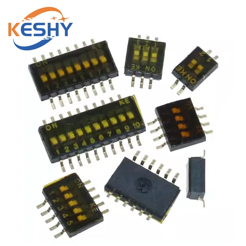 5Pcs 1.27mm Pitch Dip Switch SMD SMT Slide Type Switch 1/2/3/4/5/6/8/10 Position
