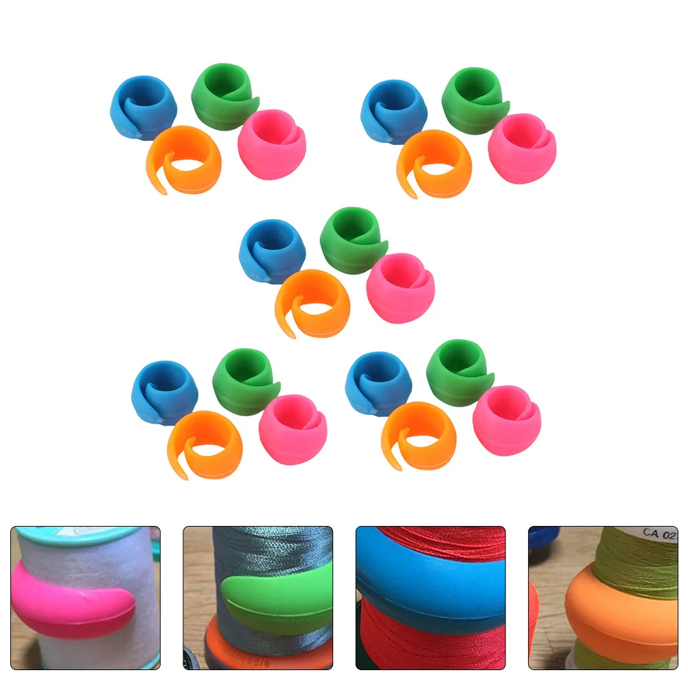 20 قطعة المضادة للانزلاق بكرة المعانقة موضوع مرن المنظمون لآلة بكرة حامل الخياطة بكرات كليب الموضوع بكرة التوقف #2