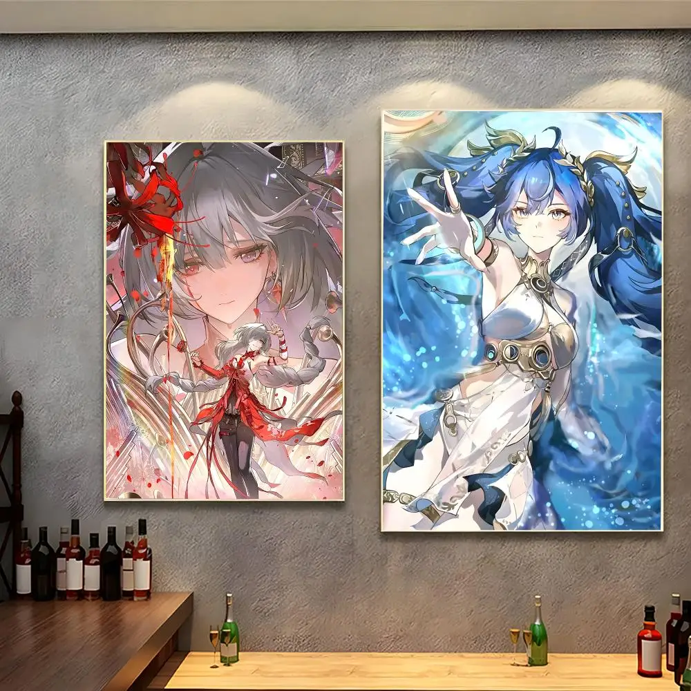 Open World Fantasy W-Wuthering Waves Poster Peel and Stick Wallpaper Dorm Room Essentials Gallery Wall No Residue
