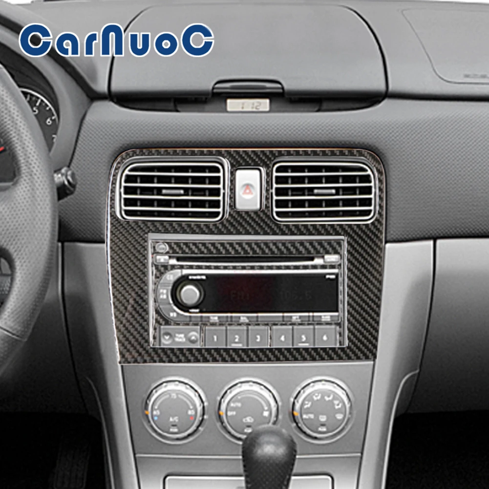 

Car Sticker For Subaru Forester 2005 2006 2007 2008 Radio Control Panel Decorative Accessories Carbon Fiber Interior Moulding