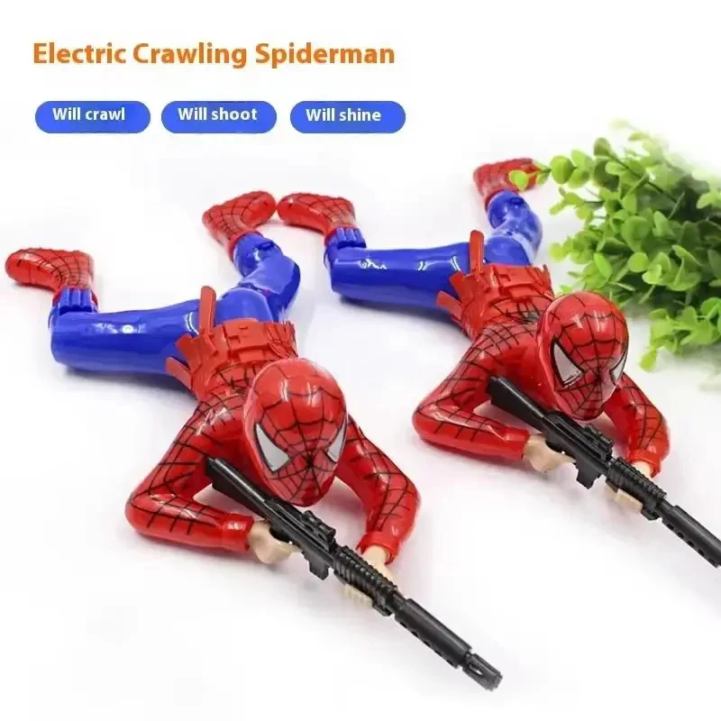 Soldato a spillo uomo giocattoli elettrici Jedi Crawler calvo Warrior Action Figures Crawling Soldier Shooting Gun For kid Halloween Gift