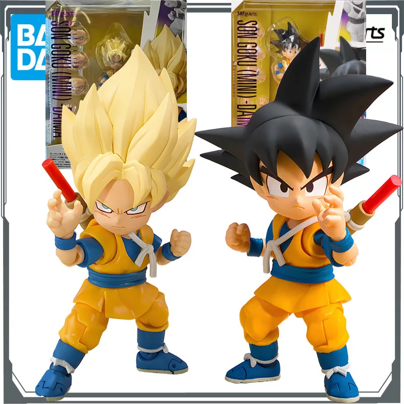 

BANDAI оригинальные S.H.Figuarts Super Saiyan Son Goku & Monkey King аниме фигурки игрушки для мальчиков Рождественский подарок Коллекционная