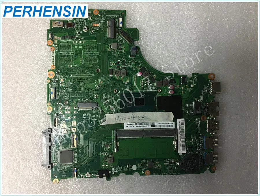 FOR Lenovo  V310-14ISK V310-15ISK Laptop Motherboard 5B20L46644 DA0LV6MB6F0 SR2EU I3-6100U 100% WORK PERFECTLY