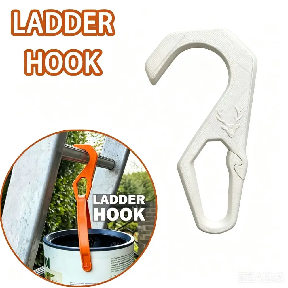 Durable Multi-Purpose Ladder Hook Easy Install with Buckle Painting Hook Tool Multicolor Wall Repair Hook for Roof Painting