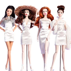 32cm Supermodel Doll Clothes Suit European Fashion Trendy Little White Skirt Exquisite Accessories Set DIY Toy Collector Gifts