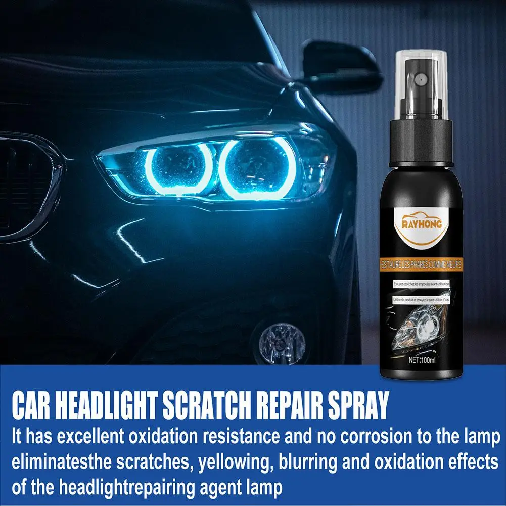 Automobile Headlight Polish Headlight Scratch Repair Spray Recondition Headlight Repair Plating Crystal Spray Polish Headli J8N5