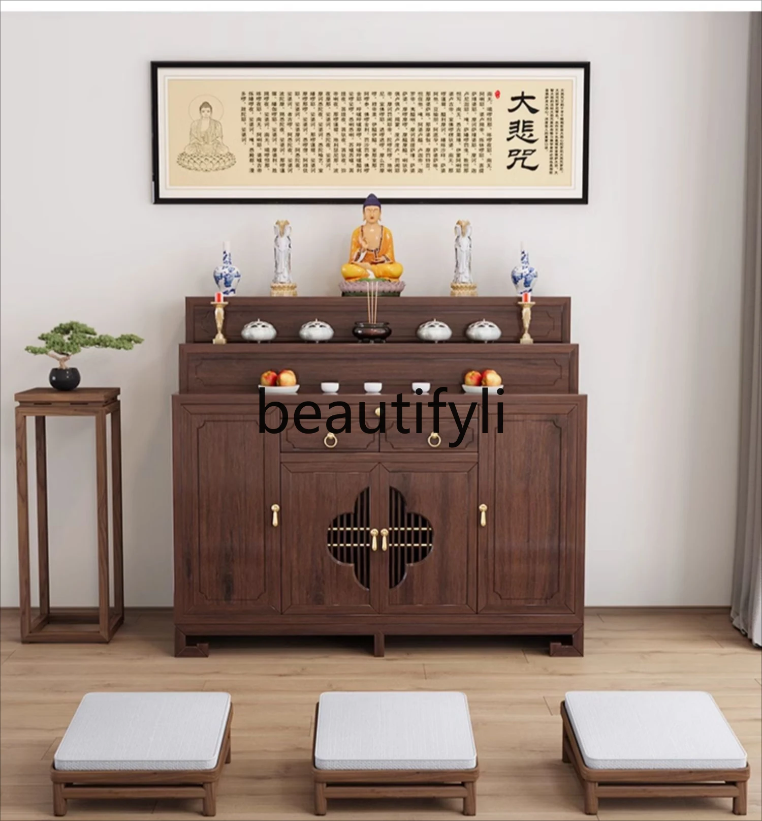 Solid wood Tibetan table incense case Buddhist table home modern style Buddhist hall for Wujin Buddha table