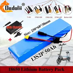 48V 50Ah 18650 Lithium Battery Pack 13S2P High Power Battery for 54.6V 750W 1000W BAFANG Kit built-in bms With Charger And fuse