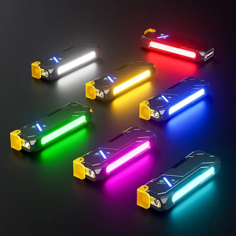 Pen Clip Flashlight Rechargeable Rgb Led Flashlight with Magnetic Clip 680 Lumens Adjustable Modes Multi-function for Outdoor