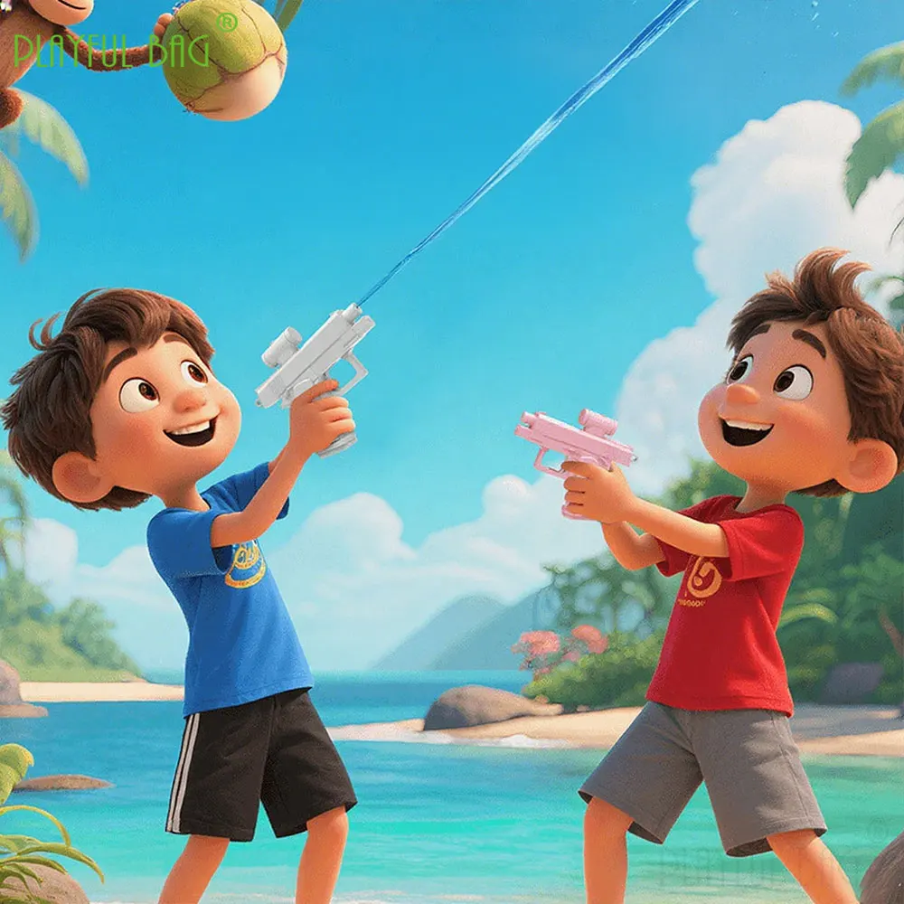 Broma de juguete de pulverización de agua de doble cara, pistola de agua de juguete, juego de salpicaduras de verano al aire libre para fiestas en piscina/playa, juguetes para niños, regalos ZG412