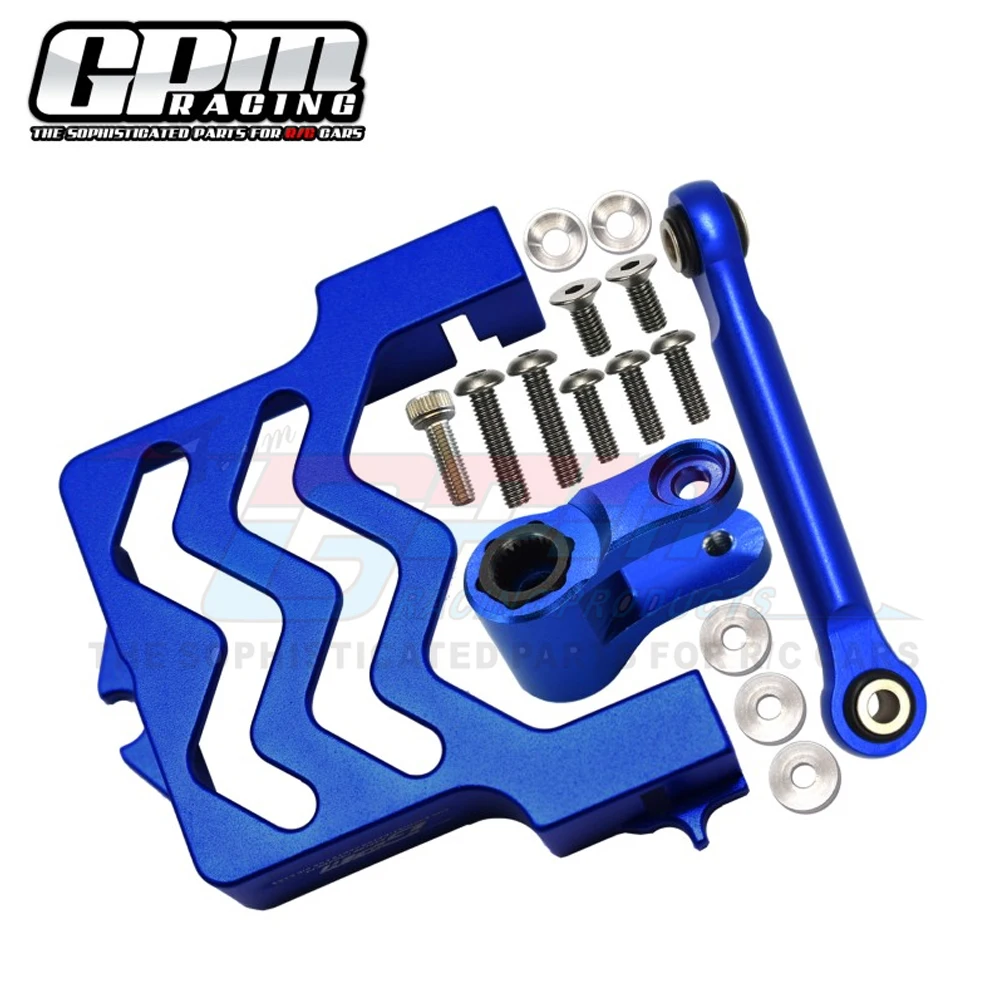 GPM Metal Steering Servo Mount Support + 25T Servo Arm for Traxxas 1/10 MAXX 4S 4WD Monster Truck 89076-4 RC Car Upgrade Parts