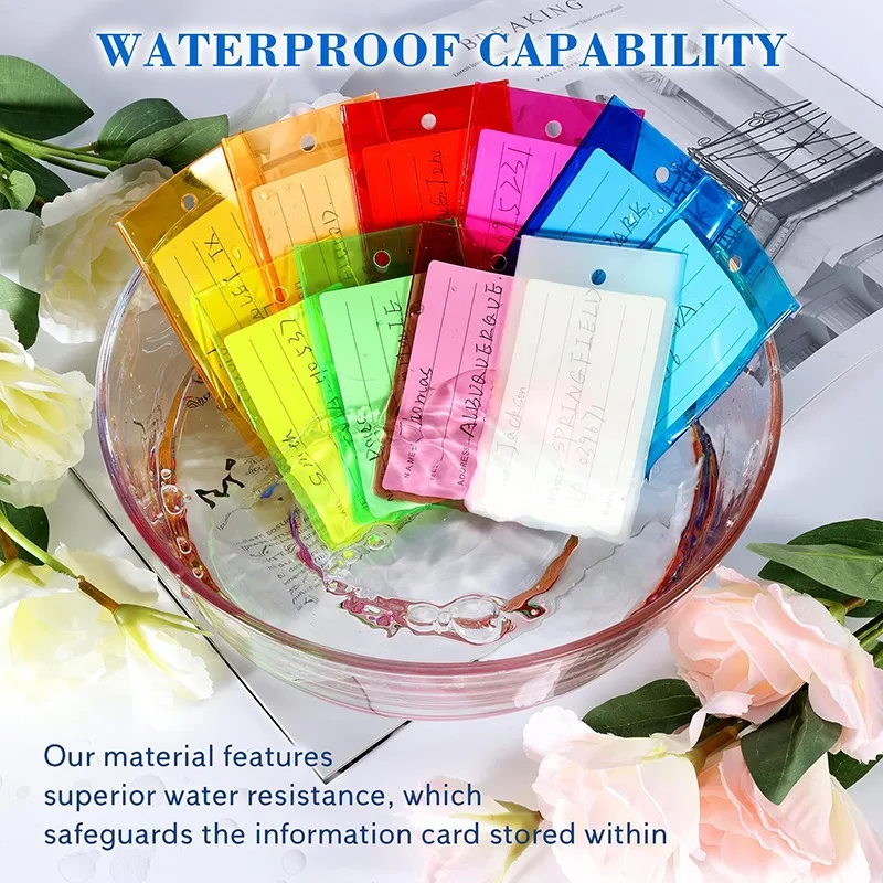 10/20 قطعة علامة الأمتعة الصعود الشحن البلاستيكية علامات الأمتعة إكسسوارات السفر النساء الرجال حقيبة معرف عنوان اسم حامل حقيبة التسمية