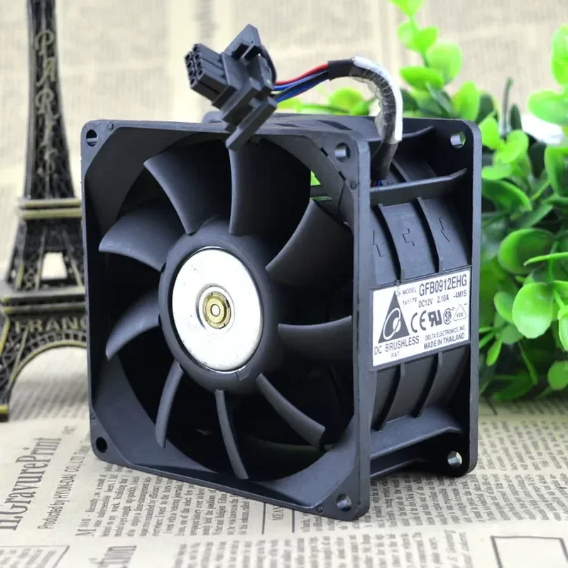 Dual Motor Double Blade Car Booster Radiator Fan for Delta 9050 GFB0912EHG 12V 2.10A