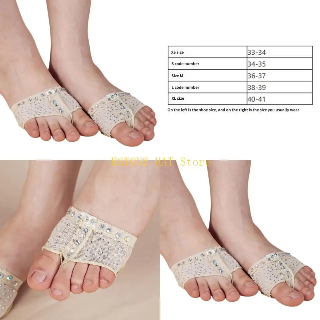 

49MF, 1 пара танцевальных туфель на полуподошве, современные танцевальные туфли с 5 отверстиями, трусы для ног, живота