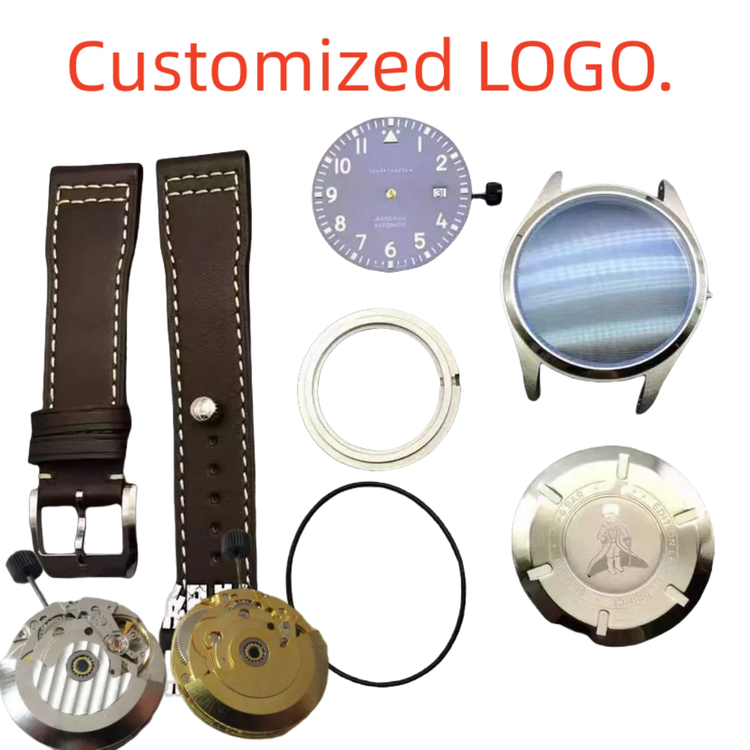 

Men's customized mechanical watch 2824 mechanical sapphire glass 100m waterproof and customizable brand LOGO.
