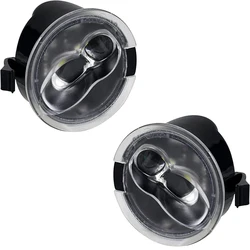 2Pcs Led Zijspiegel Puddle Light Lamp Assambly Voor Ford F150 Ranger Edge Fusion Explorer Expedition Flex Taurus X, 6000K Wit