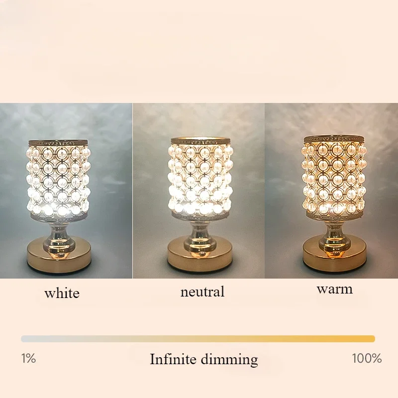 French Style Desk Lamp Charging Night  Light Eye Protection