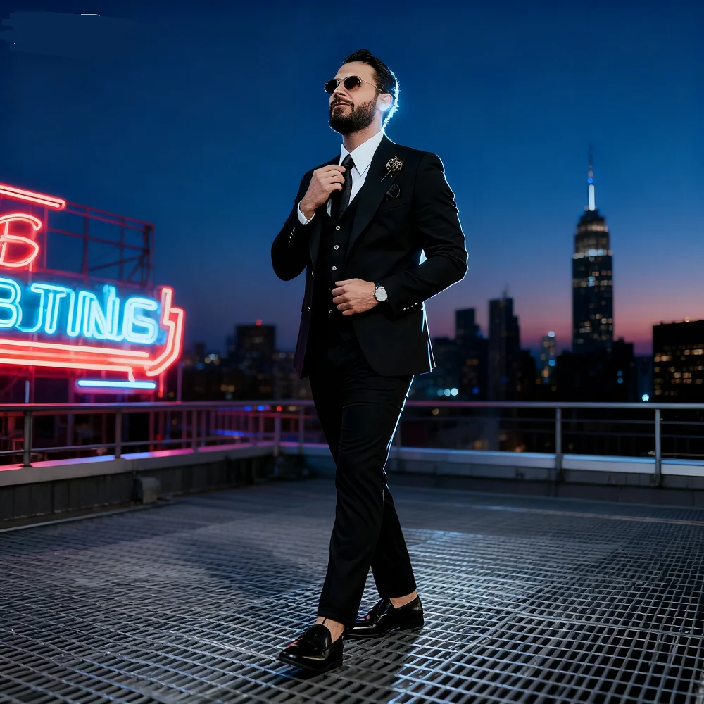 

Элегантный коричневый свадебный смокинг для мужчин, приталенный пик с лацканами, формальный жених, подходит Mais Recentes, дизайн Terno Ho