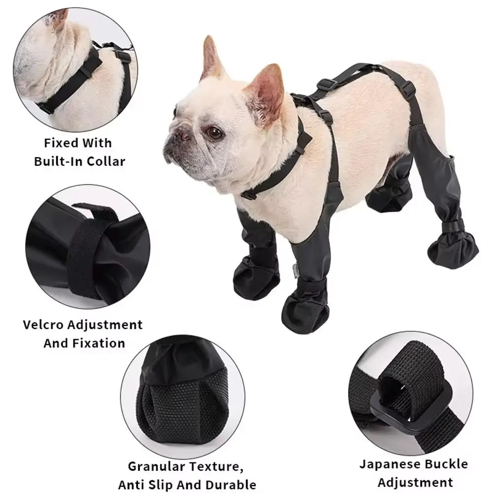 

Anti-fall Waterproof Dog Shoes Adjustable Dirty-proof Pet Paw Protector Anti-Slip Dog Suspender Sock Pet Walking