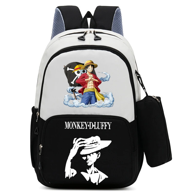Ein Stück Schultasche Bleistift Box Cartoon Junge Mädchen Rucksack Jugend Große Kapazität Tragbare Rucksack Mode Anime Student Rucksack