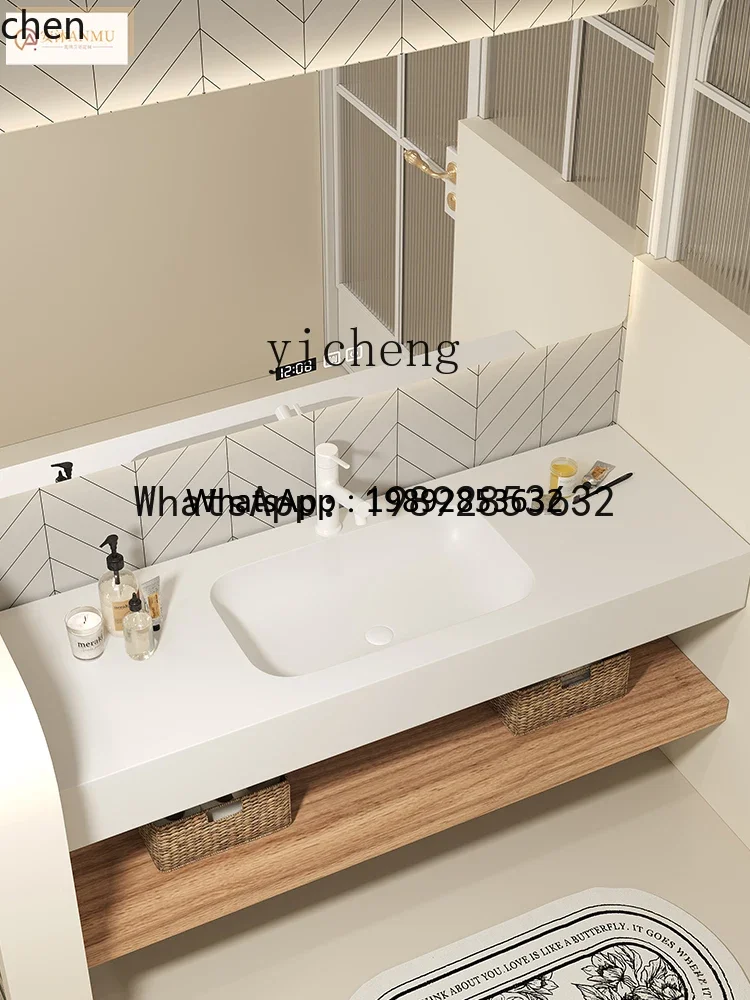 YFY Whole Washbin Bathroom Cabinet Plate Ceramic Seamless Washstand