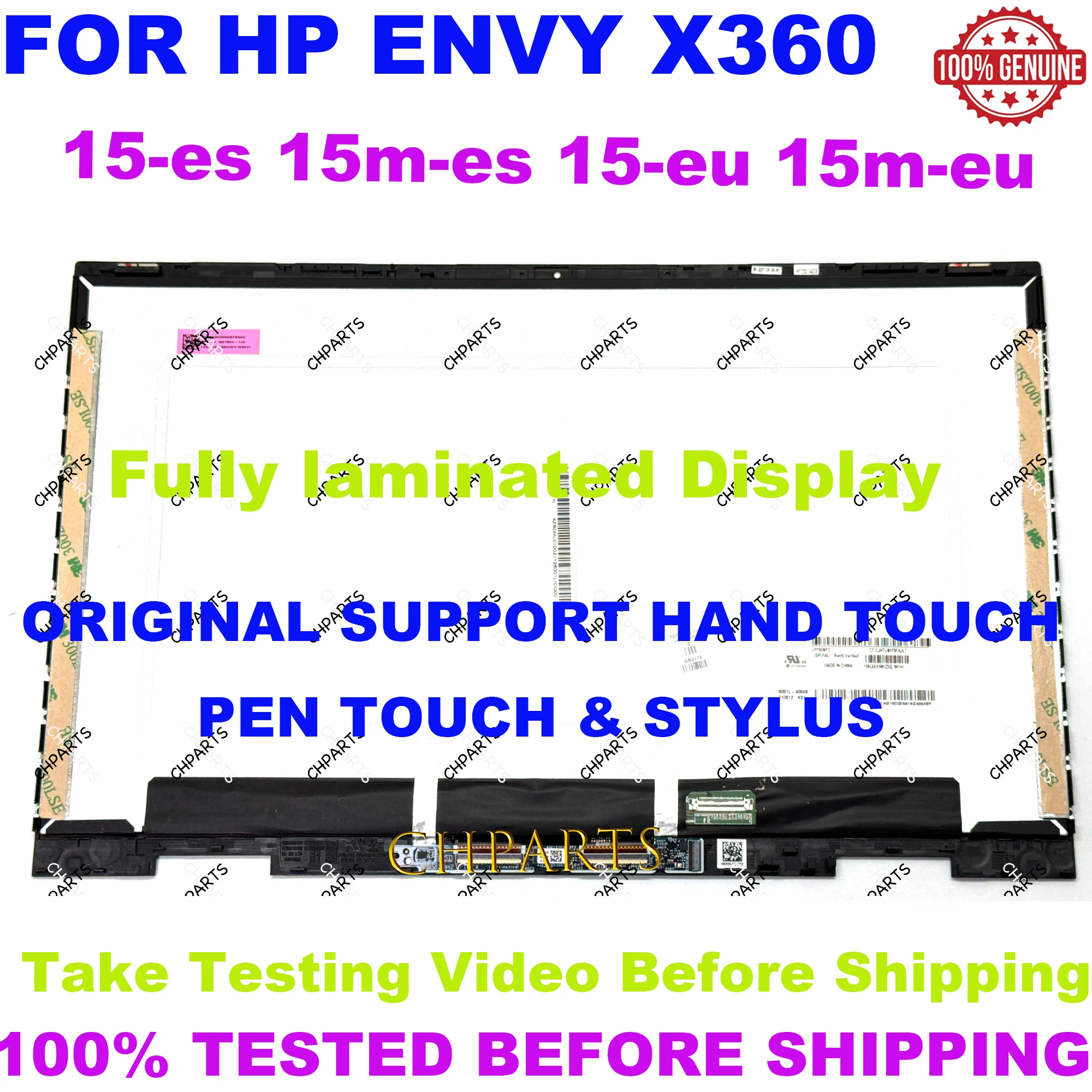 

15.6'' LCD Touch Screen Digitizer Assembly Display For HP Envy Convertible X360 15M-ES 15-ES 15-eu 15m-eu Series 15 ES EU