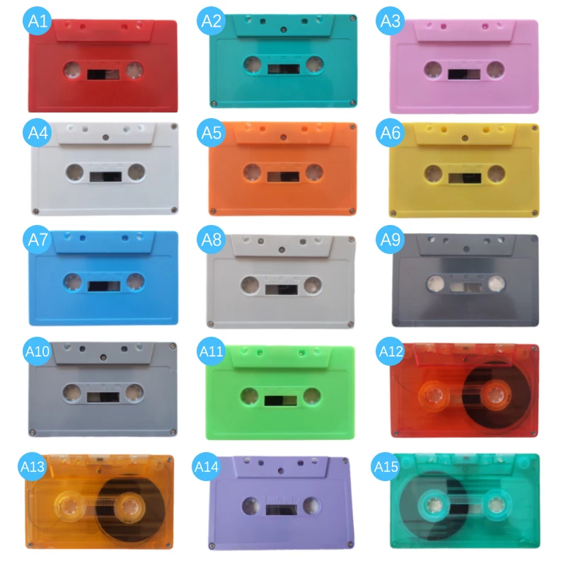 Innovative New Standard Cassette Color Blank Tape Player With 60 Minutes Magnetic Audio Tape For Speech Music Recording