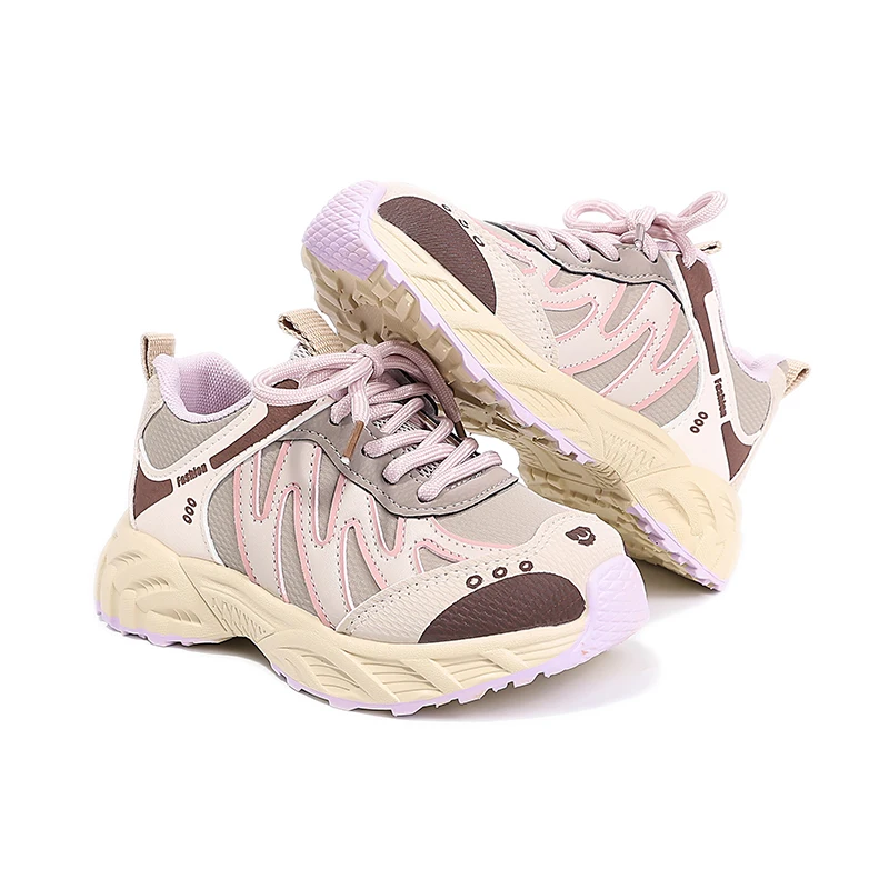 Novo couro crianças sapatos esportivos casuais anti-escorregadio menino menina tênis de corrida leve adolescente criança tênis sapatos casuais