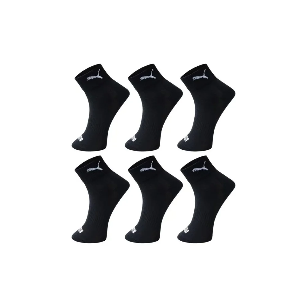 

PUMA Solid-Color Logo Classic Unisex Breathable, Comfortable, and Stylish Sports Socks in Black, 3-Pack 181535002-200-39