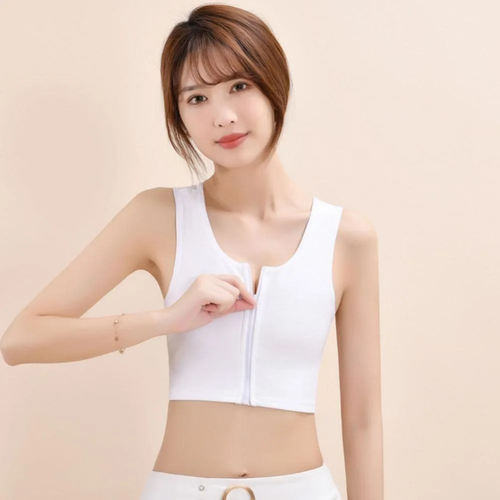 Новый облегающий корсет на молнии, бюстгальтер, удобный дышащий жилет на груди, корректирующая одежда, бандажное нижнее белье на молнии спереди для женщин