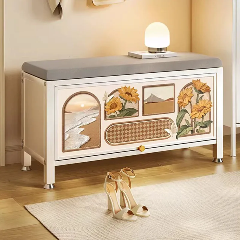 Space Saving Wooden Shoe Cabinet Slippers Mobile Living Room Vertical Shoe Shelf Display Designer Archivadores Home Furniture