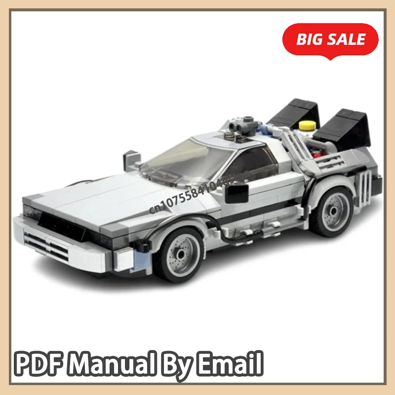 

DeLorean Time Machine 408 шт., сборка мелких частиц, строительные блоки, модель автомобиля, игрушка в подарок