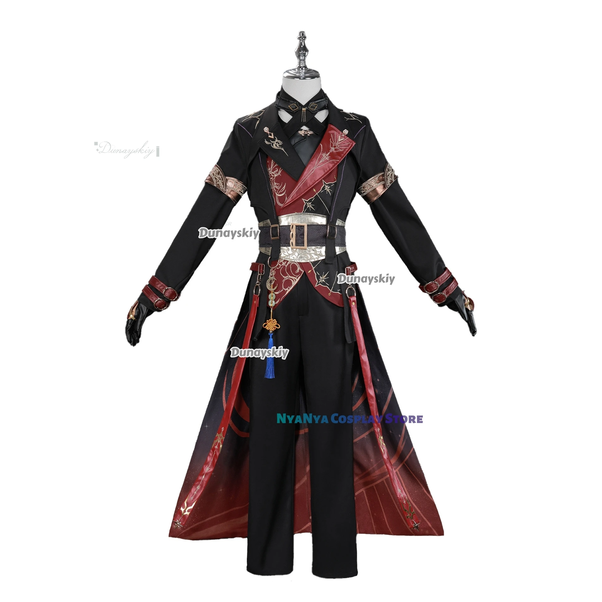 

Game Love And Deepspace Xavier Uniform 코스프레 Costume Light Hunt Black Men's Black Suit Game Clothing Halloween Party Costume