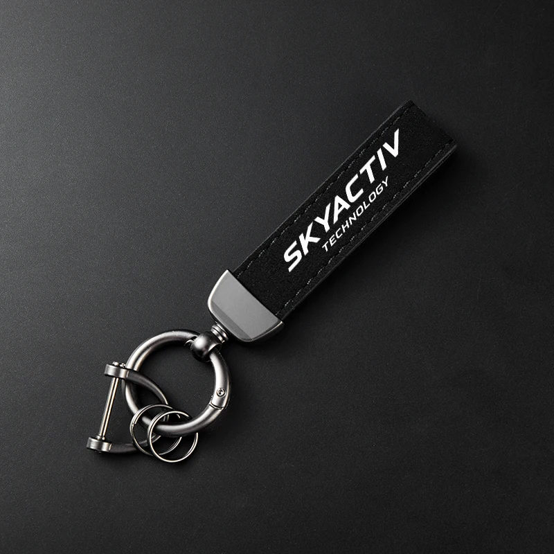 لمازدا Skyactiv 2 3 5 6 8 CX3 CX4 CX5 CX8 CX30 اكسسوارات عالية الجودة جلدية الجلد المدبوغ المفاتيح سيارة الرياضة حلقة رئيسية