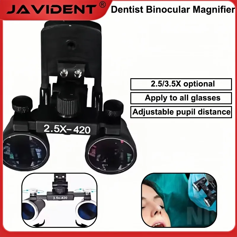 

Dental Myopia-Specific Surgical Clip-On Magnifier Oral Head-Mounted Binocular Magnifier Accessories Dental Instrument Equipment