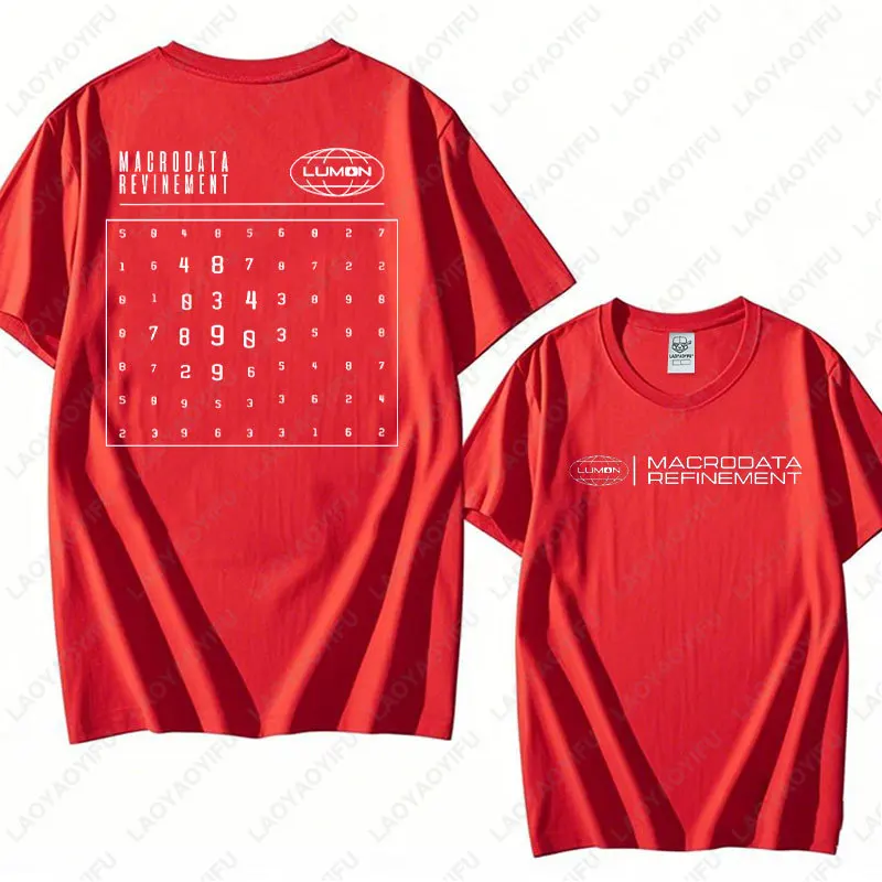 أزياء لومون ماكروداتا صقل قطع القطن التي شيرت خمر Harajuku للجنسين الشارع الشهير تي شيرت 2025 برنامج تلفزيوني مستوحاة تيز