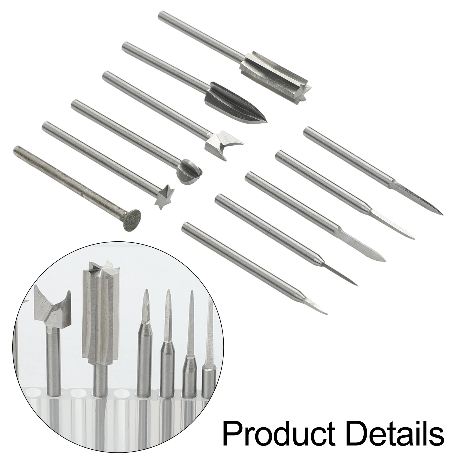 Diamond Burr Bit For Carving Drill Bit Diamond Burr Bit 1 8 Inch Shank 1 8 Inch Shank Compatible With Rotary Tools