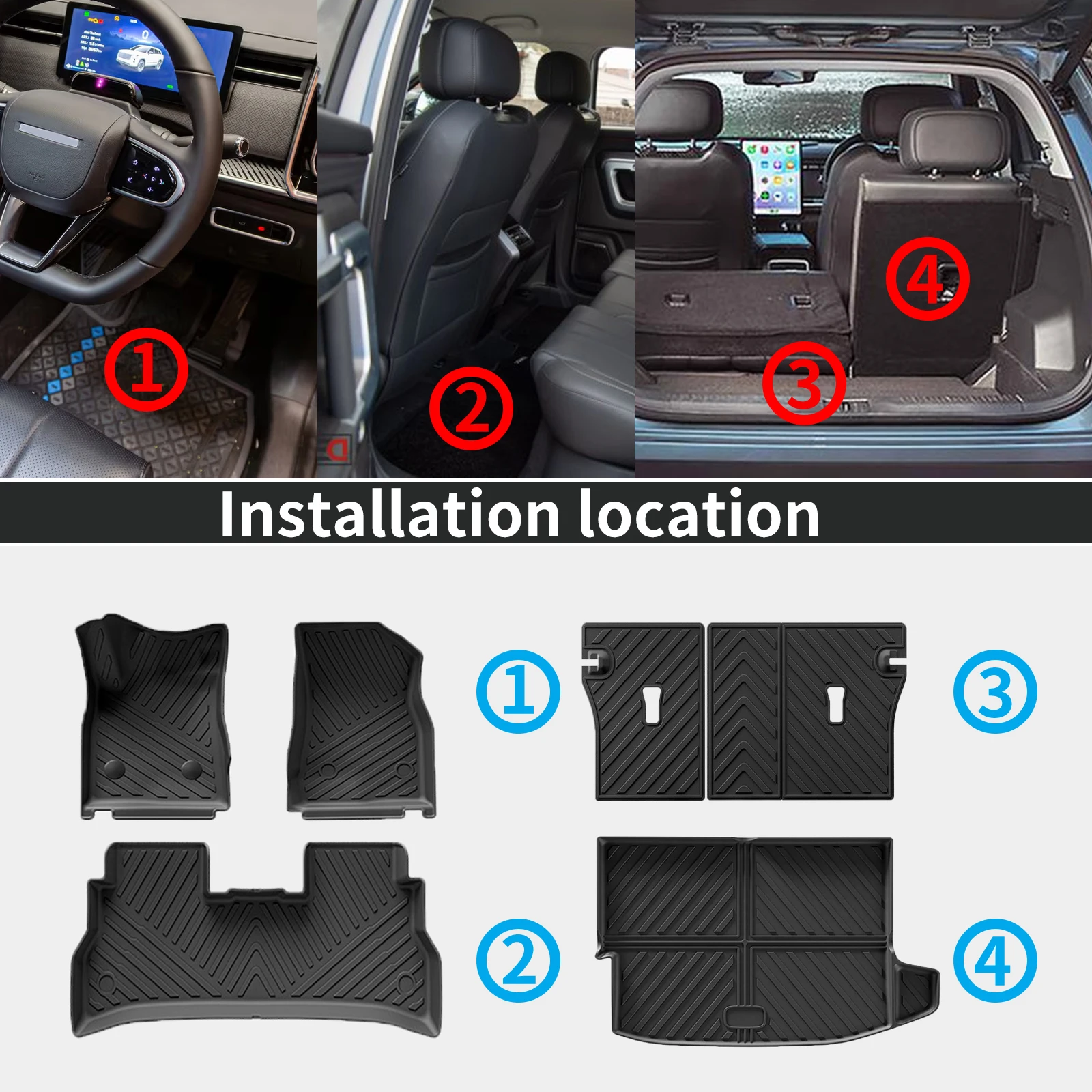 for Chevy Chevrolet Trax 2024 2025 2026 Waterproof TPE Car Mats 3D Laser Scanning Perfect Fit Odorless Accessories Easy Clean