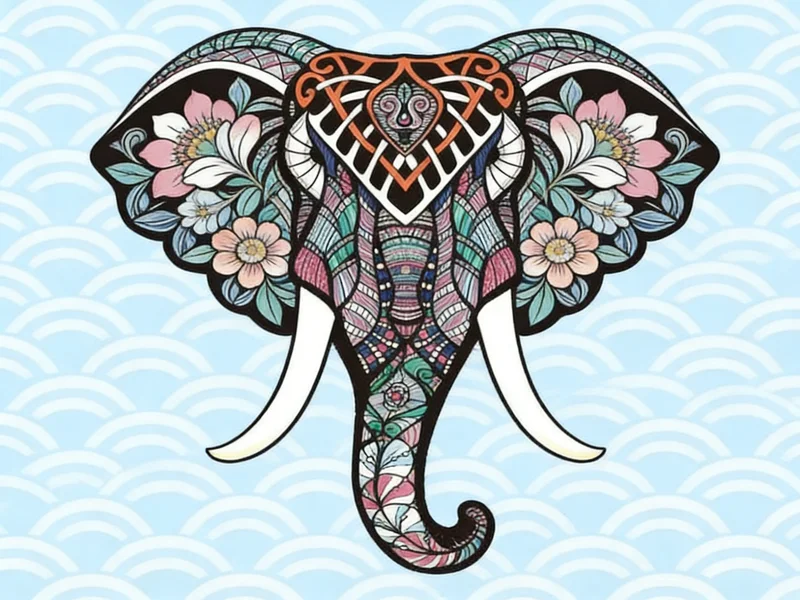 VIKAMA Hippie Chic Tapestry, Universe Elephant Design Dorm Room Accessories view 4