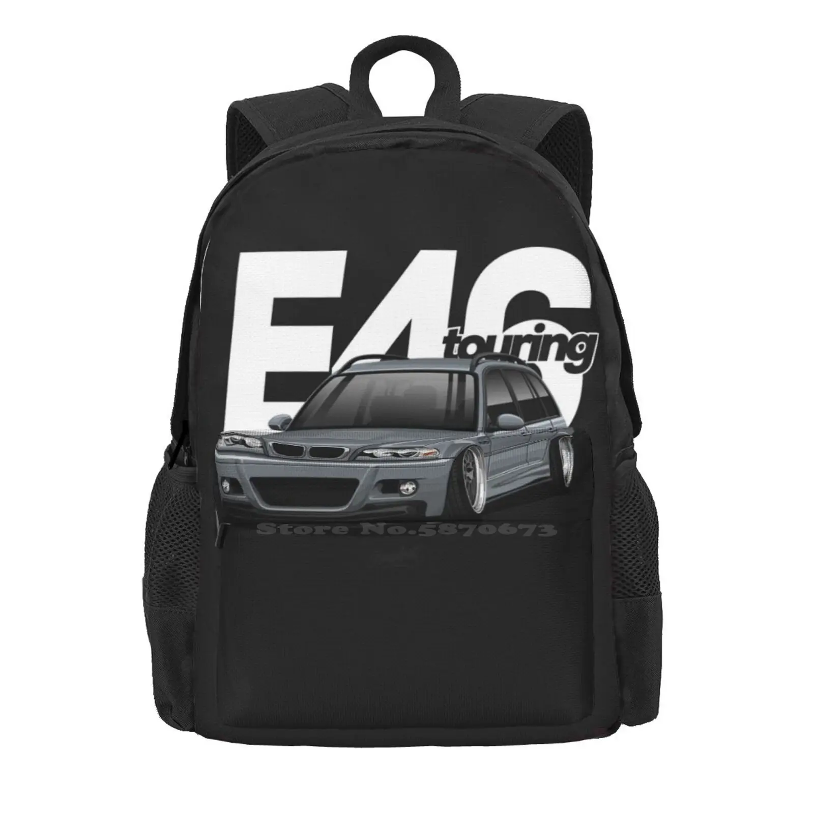 E46 Wagon Backpack For Student School Laptop Travel Bag E46 Enthusiast E46 Lover E46 Tuning Bavarian Engine Works Bimmer E46