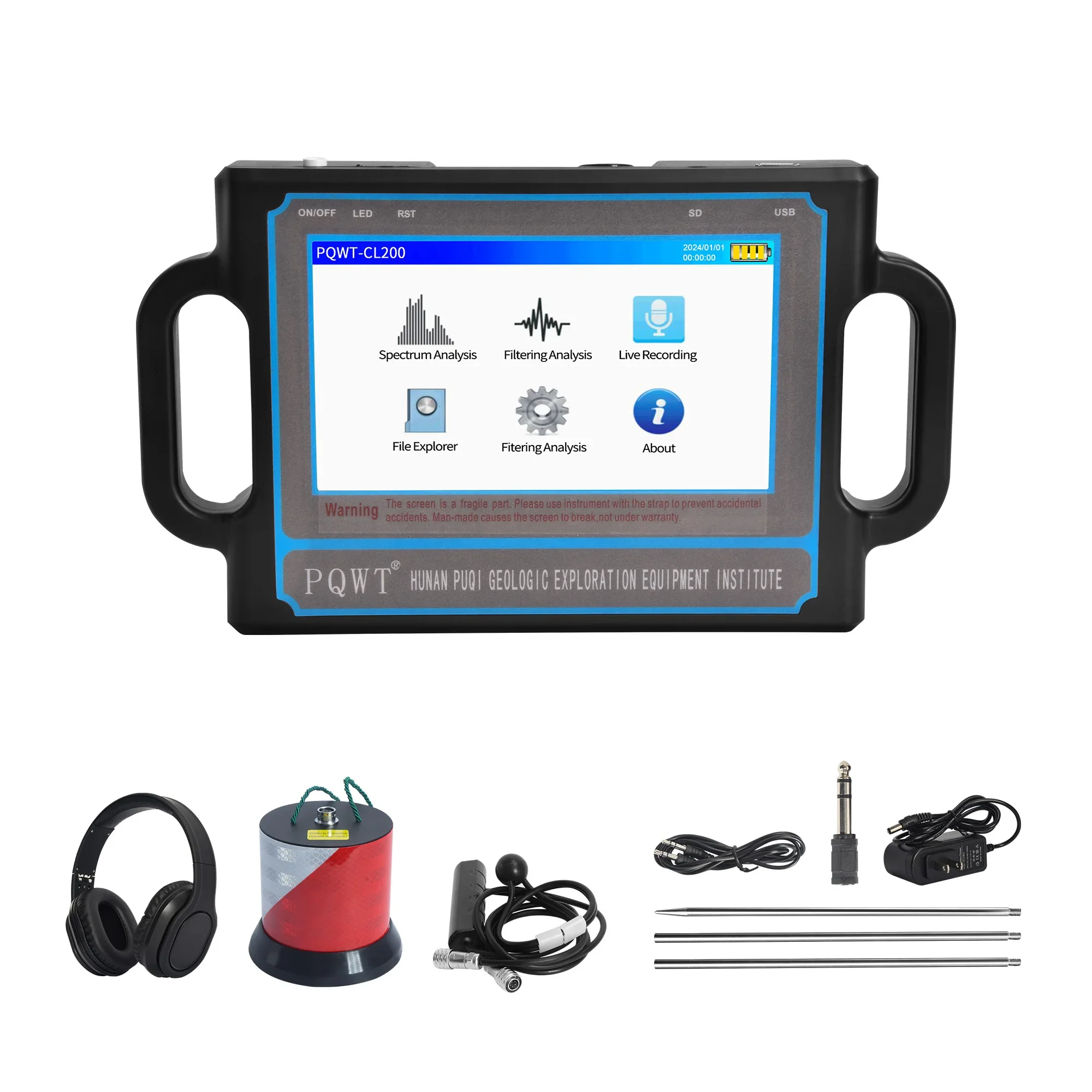 

PQWT-CL600 Underground 6m Plumbing Pipelines Deep Water Leak Detection Device Piping Leakage Detector