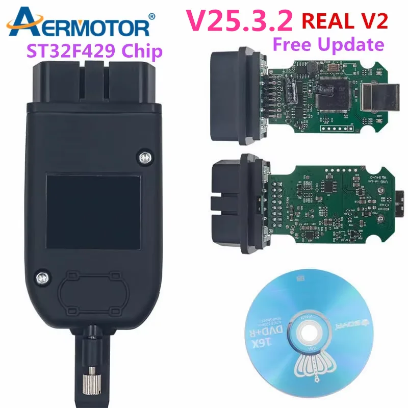 V25.3.2 Real Vag V2 Update Unlimits For VAG HEX V2 USB Interface ST32F429 VAG HEX V2 For VW/AUDI/Skoda/Seat Diagnostic Scanner