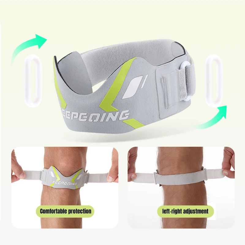 1 Stück Patella-Kniebandage Fitness Lauf Sport Basketball Verstellbare Stoßdämpfende Kompressions-Kniebandage – Detail 5