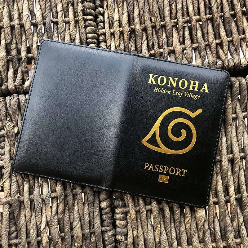 Couverture de passeport Anime konoha, étui de voyage, mode