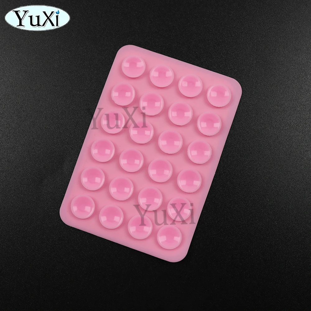 5Pcs Silikon Saug Telefon Halter Multifunktionale Saugnapf Matte Wand Stehen Anti-Slip Einseitige Fall Montieren Zurück Aufkleber