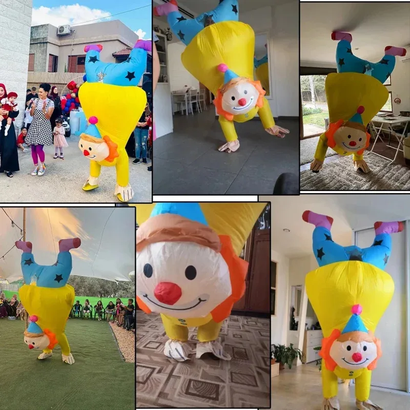 Halloween Costumes for Adult Men Women Cosplay Clown Anime Mascot Inflatable Costume Carnival Party Christmas Role Play Dress