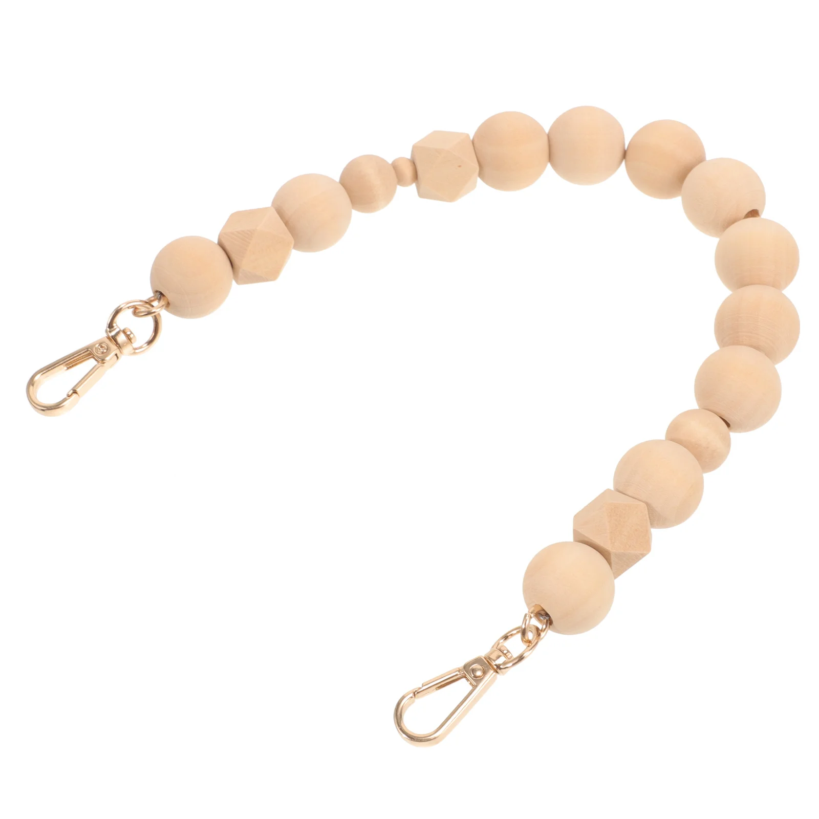 

Practical Wooden Bead Purse Chain Decorative Replacement Handbag Chain Vintage Women Bag Accessory Wood Bead Handbag Chain,