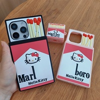 Funny 3D Cartoon Hello Kitty Matchbox Case For iPhone 16 15 14 Plus 13 12 Pro Max Soft Silicone Cover For Airpods Pro 1 2 3 4